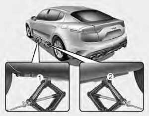 Kia-Stinger-2022-If-You-Have-a-Flat-Tire-(With-Spare-Tire)-User-Guide-09