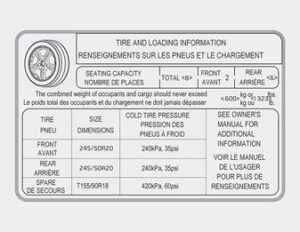 Kia Telluride 2022 Vehicle Load Limit and Vehicle Weight User Guide04