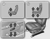 Kia Telluride 2023 Réglage du siège avant pour siège manuel, réglage du siège avant pour siège électrique et guide de l'utilisateur du système de stabilisation lombaire-06