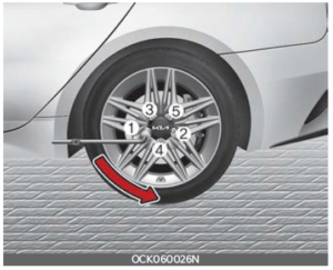 KiaStinger-2023-If-You-Have-a-Flat-Tire- (With-Spare-Tire)-User-Guide-07