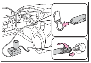 Toyota BZ4X 2023 Steps to take in an emergency FIG (51)
