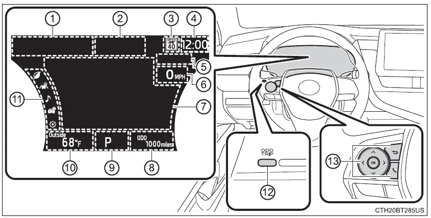 Toyota Camry 2023 Instrument cluster system FIG (46)
