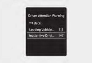 Hyundai Elantra Hybrid 2023 Driver Attention Warning (DAW) User Guide 2