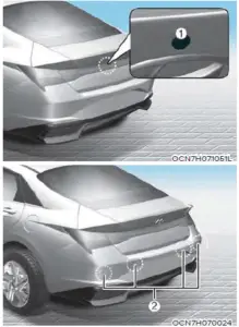 Hyundai Elantra Hybrid 2023 Reverse Parking Collision-Avoidance Assist (PCA) User Guide 1