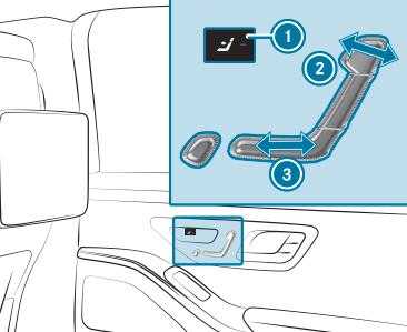 Mercedes-Benz S-CLASS SEDAN 2023 Adjusting The 4-Way lumbar Support User 11