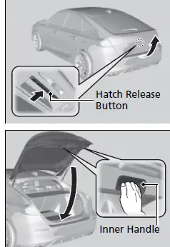 Honda Civic Hatchback 2022 Hatch Opening and Closing the Hatch User Manual 01