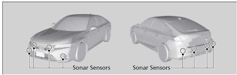 Honda Civic Hatchback 2022 Sonar Sensors User Manual 02