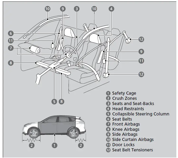ACURA RDX 2023 Seat Belts and Airbags User Manual 01