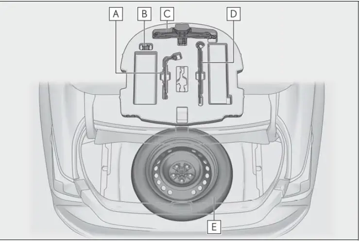 Lexus ES250 2023 Spare Tire Replacement User Manual 01