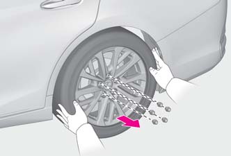 Lexus ES250 2023 Spare Tire Replacement User Manual 13
