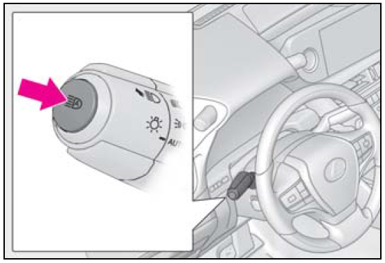 Lexus ES350 2022 Headlight Switch and High Beam User Manual 06 