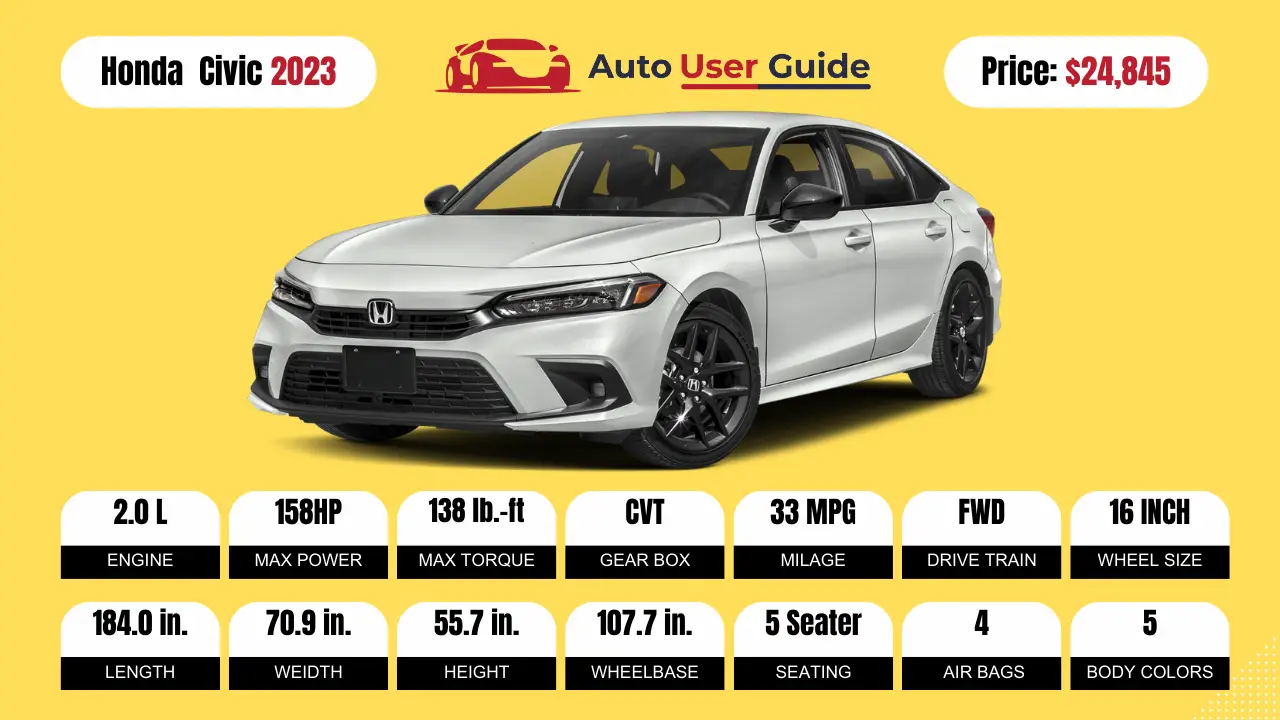 2023 Honda Civic Specs, Price, Features, Mileage (brochure)