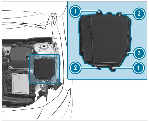 Mercedes-Benz A-CLASS SEDAN 2020 Fuses and Fuse Box 01