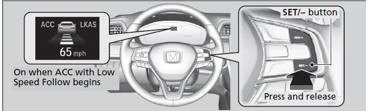 2021 Honda Insight Smart Cruise Control (SCC) Instructions 03