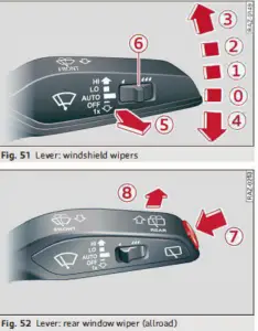 2022 Audi A4 Lights and Wipers Operation fig( 4)