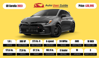 Especificaciones, precio, características y kilometraje del GR Corolla 2023  (folleto) - Guía del usuario automático