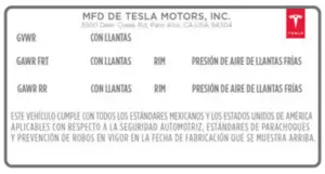 2023 Tesla Model S Specifications Guidelines 9