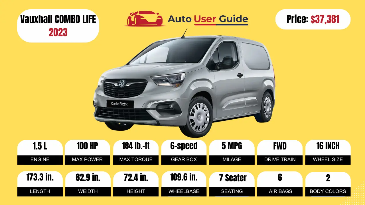 2023 -Vauxhall- COMBO -LIFE -ELECTRIC- Specs, Price, Features, Mileage (Brochure)- fea