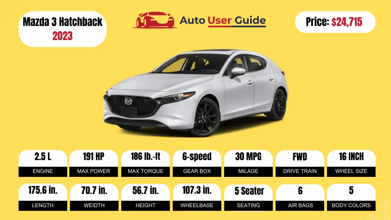 2023 2024 Mazda 3 Hatchback Review, Price, Features and Mileage