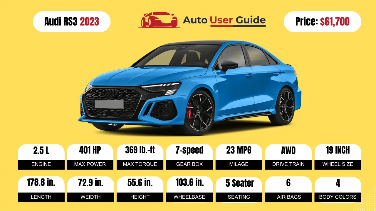2023 Audi RS 3 Specs, Price, Features, Mileage and Review - Auto