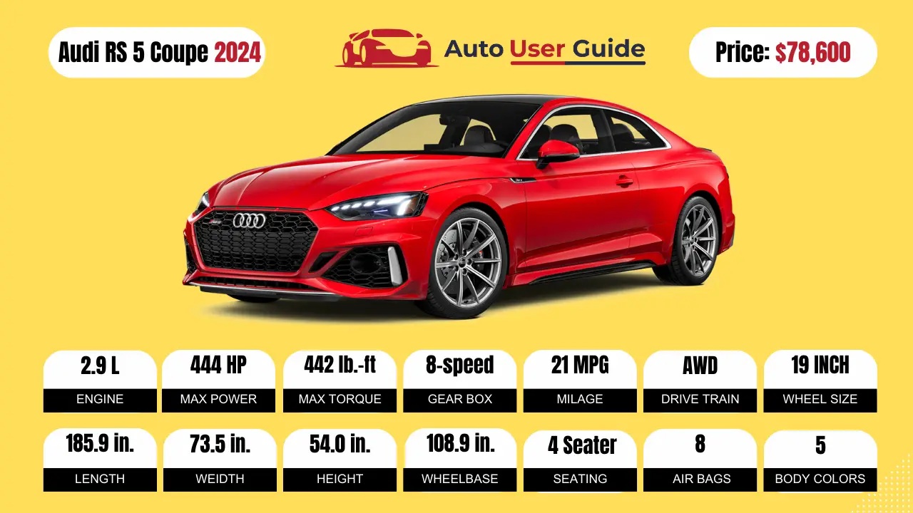2024 Audi RS 5 Coupe Specs, Price, Features, Mileage and Review Auto
