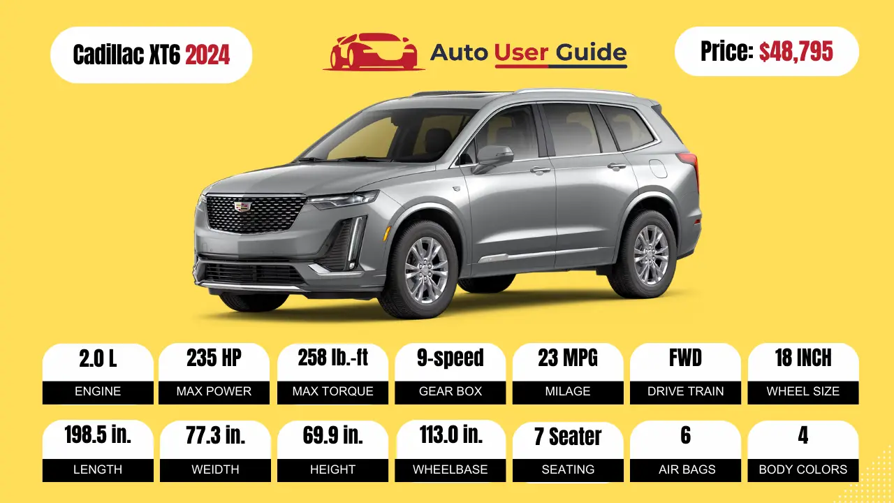 2024 Cadillac XT6 Specs, Price, Features, Mileage (Review) Auto User