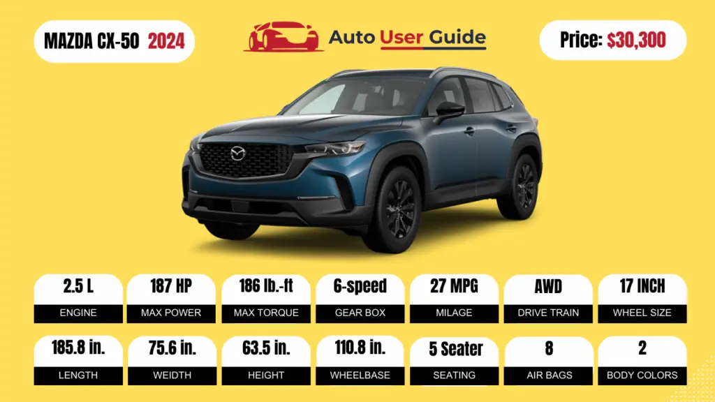 2024 MAZDA CX50 Review, Price, Features and Mileage (Brochure) Auto