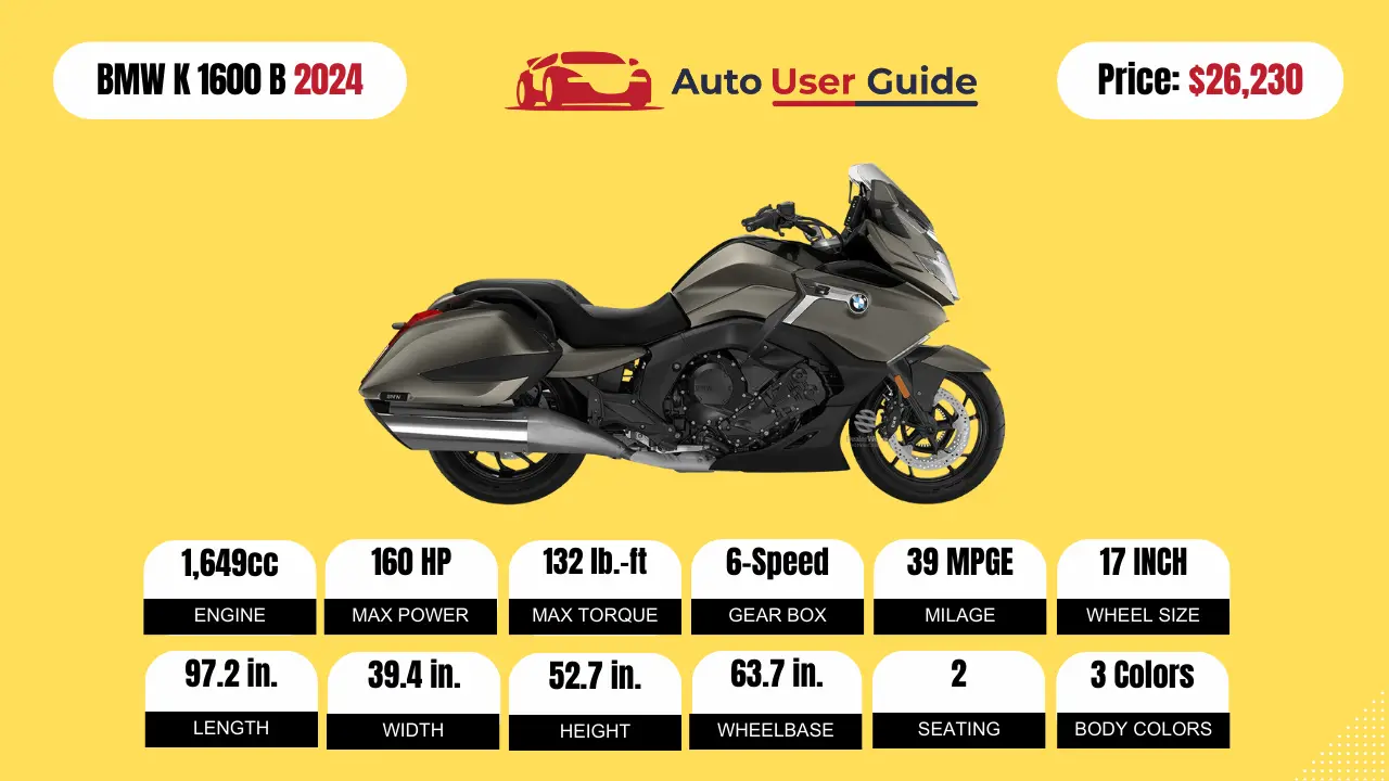 2024 BMW K 1600 B Specs, Price, Mileage And Review - Auto User Guide