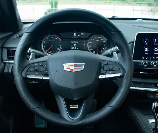 2024 Cadillac CT4 V-SERIES-Specs-Price-Features-Mileage-and-Review-steering