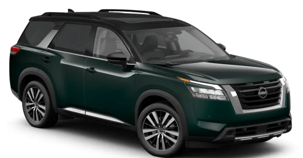 2024 Nissan Pathfinder-Specs-Price-Feature-Mileage and Review-Two-Tone Obsidian Green Pearl - Super Black