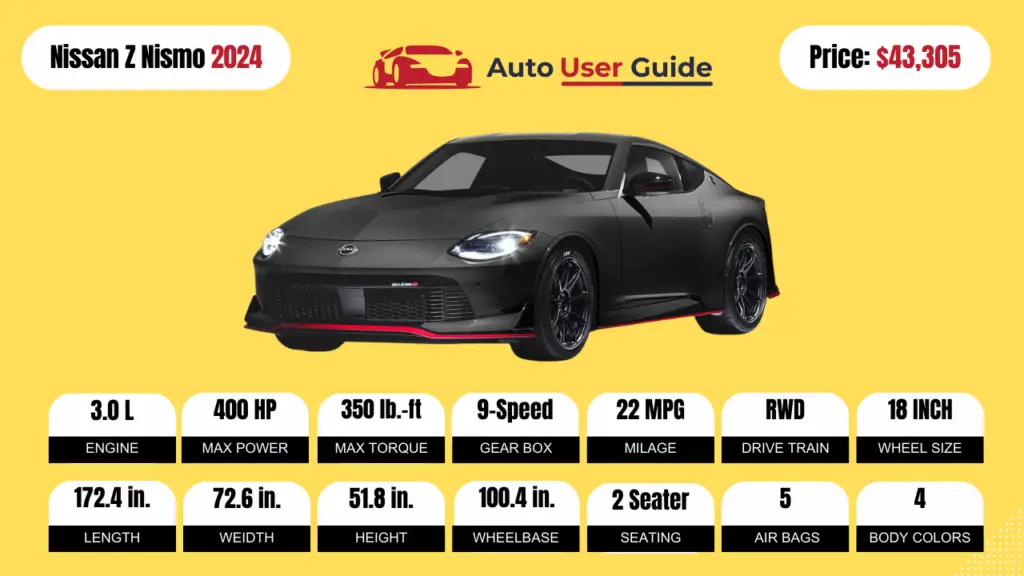 2024 Nissan Z Nismo 9at Specs Leone