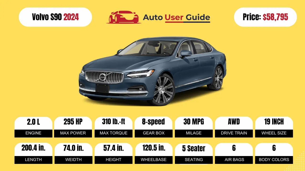 2024 Volvo S90 Specs, Price, Features, Mileage and Review Auto User Guide