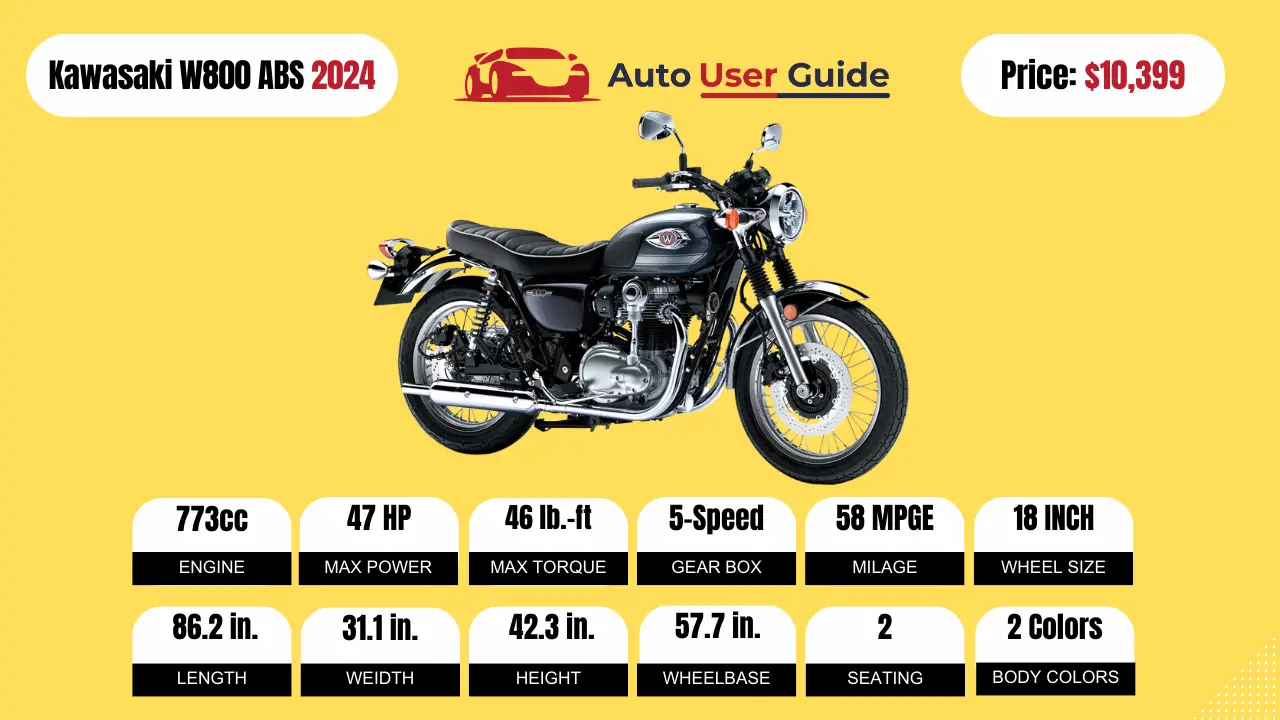 2024 Kawasaki W800 ABS Specs, Price, Mileage And Review Auto User Guide