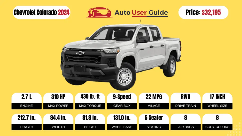 2024 Chevrolet Colorado Review, Specs, Price and Mileage (Brochure