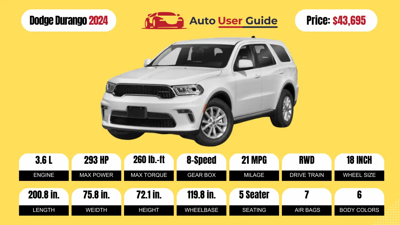 2024 Dodge Durango Review, Specs, Price and Mileage (Brochure) Auto