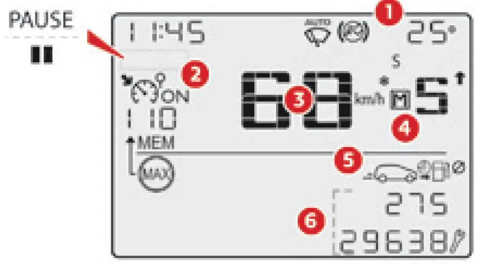 2017 Citroen C3 Display Instrument Panel How to use Auto User Guide