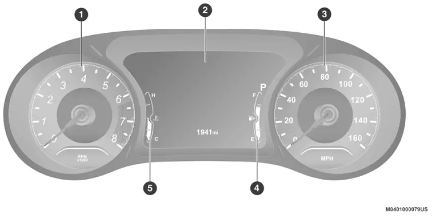 2020 Jeep Compass Instrument Cluster System (2)