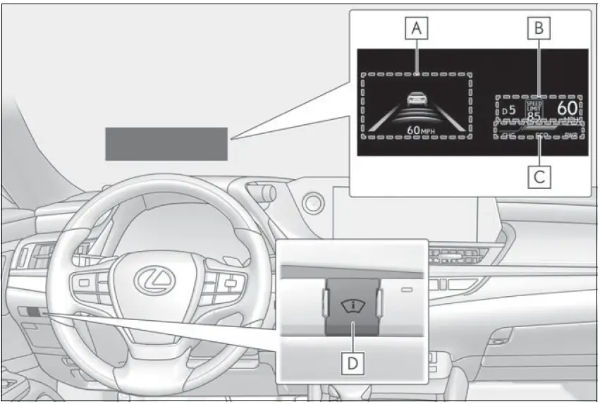 2020 Lexus ES300H-Head-up Display-fig 1