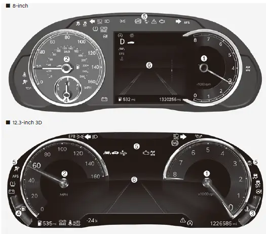 2022 Genesis G80 Instrument Cluster (1)