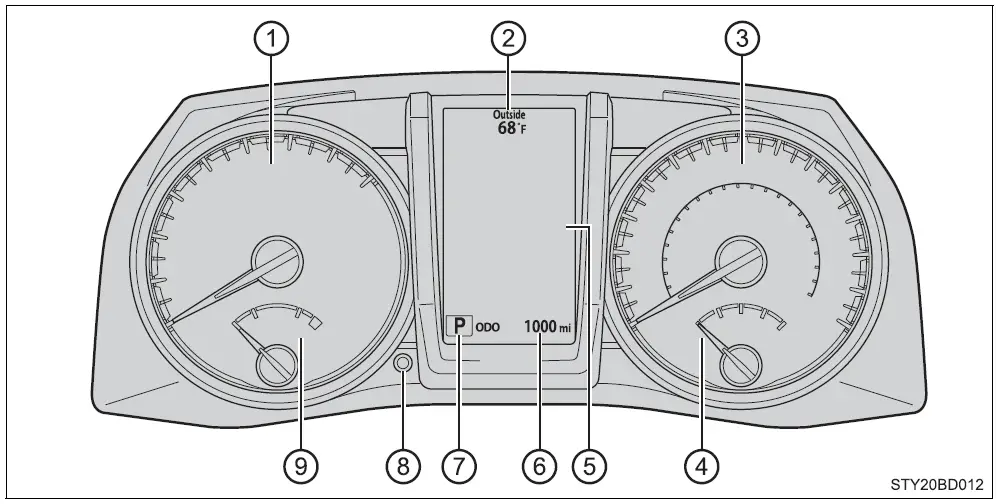 2022-Toyota-Tacoma-Instrument-Cluster-How-to-use-fig-1