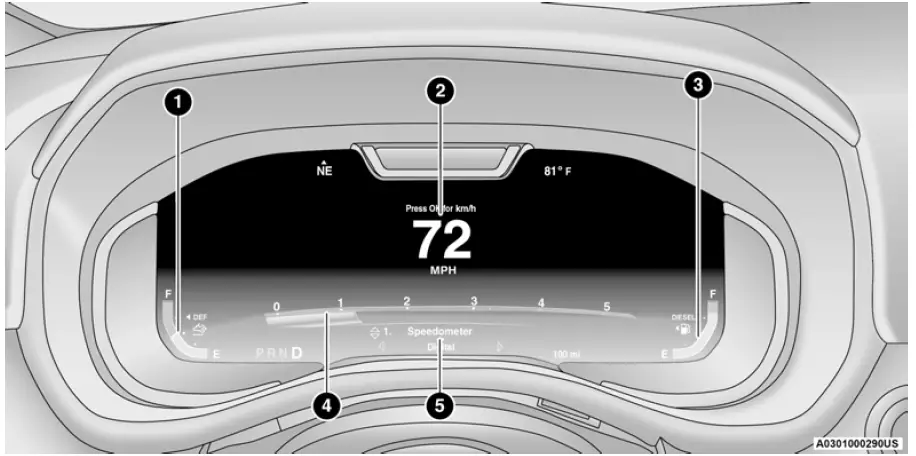 2023 RAM Chassis Cab-Display Instrument Cluster-fig 8