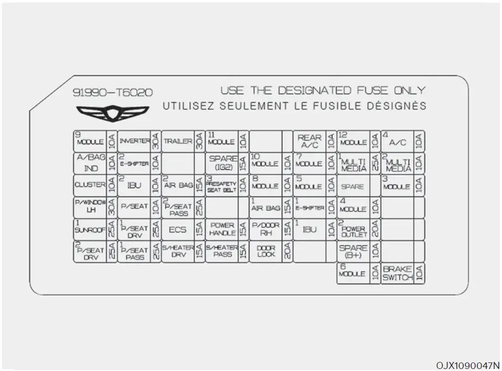 2024 Genesis GV80 Fuses and Fuse Box (7)