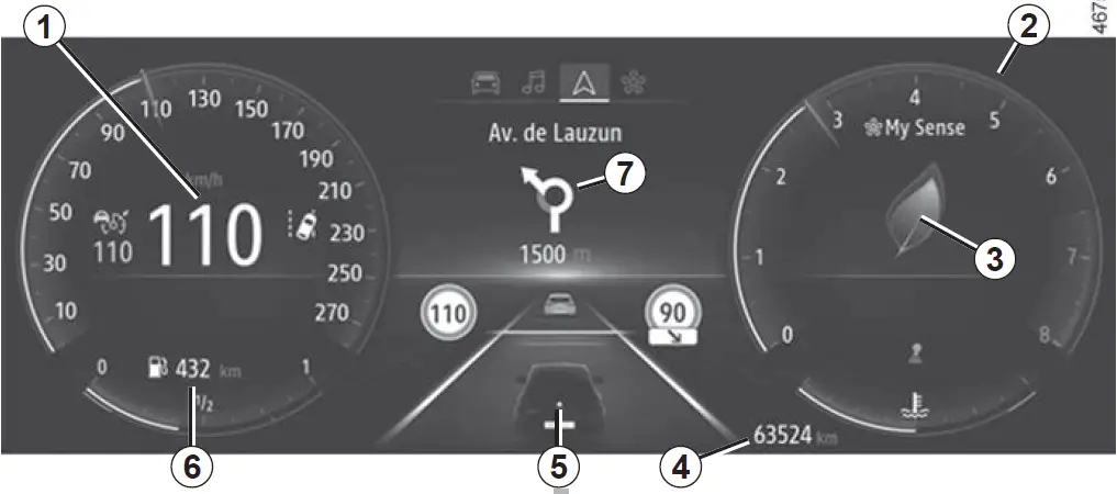 2024 Renault Captur-Displays and Indicators-fig 2