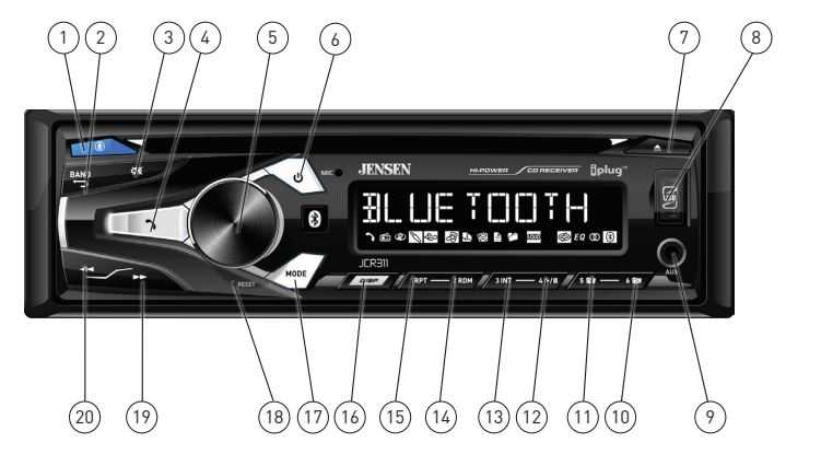 How-To-Install-Jensen-JCR311-LCD-Single-DIN-Car-Stereo-Controls