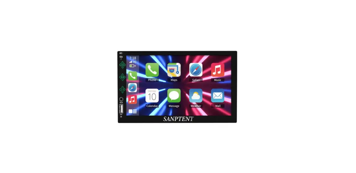 SANPTENT-7660-Double-Din-Car-Stereo-Apple-Carplay-Featured
