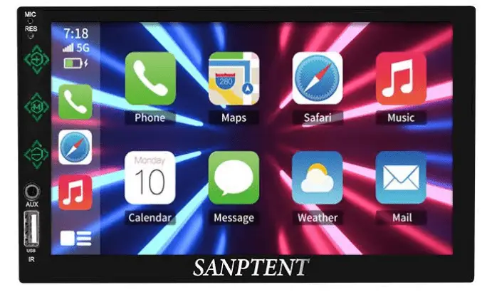 SANPTENT-7660-Double-Din-Car-Stereo-Apple-Carplay-Img