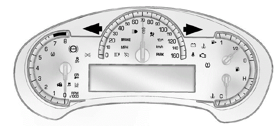 Dashboard Symbols Guide Cadillac ATS 2014 Instrument cluster 01