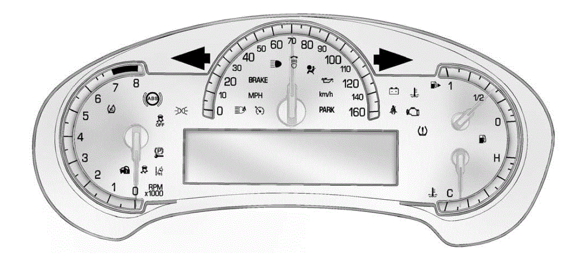 2014 Cadillac XTS Dashboard Setting Instrument Cluster (1)