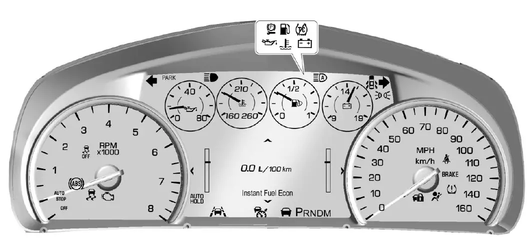 2018 Cadillac CT6-Instrument Cluster-Dashboard Features-fig 1