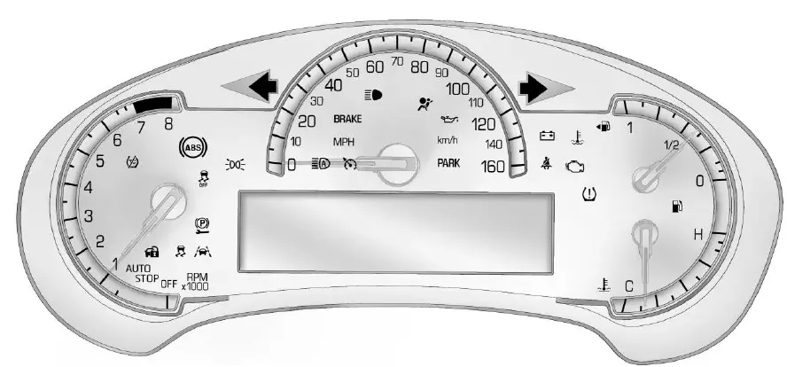 2019 Cadillac XT5-Display Features-Instrument Cluster-fig 1